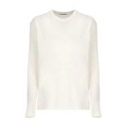 Jil Sander Lyxig Ivory Bomull och Kashmir T-shirt för Kvinnor Beige, D...