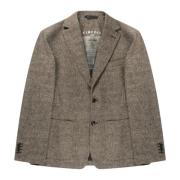 Circolo 1901 Elegant Herringbone Stretch Blazer Brown, Herr