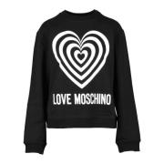 Love Moschino Bomull Stickad Tröja Black, Dam