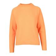 Alysi Ull Cashmere Stickad Tröja Orange, Dam