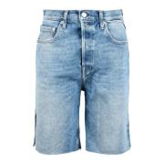 Replay Bomull Elastan Bermuda Shorts Blue, Dam