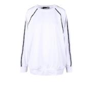 Love Moschino Stilig Stickad Topp med Spandex White, Dam