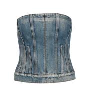 Alexander McQueen Top Blue, Dam