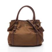 Prada Vintage Pre-owned Canvas prada-vskor Brown, Dam