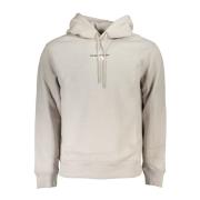 Calvin Klein Grå Hoodie Broderad Tryck Gray, Herr