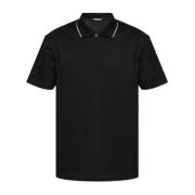 Versace Polo med Lurex-tråd Black, Herr