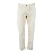 Eleventy Bomullsblandning Casual Byxor White, Herr