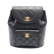 Chanel Vintage Pre-owned Laeder ryggsckar Black, Dam