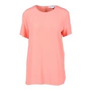 Simona Corsellini Silkeblandning T-shirt Pink, Dam