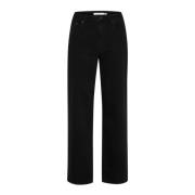 Gestuz Wide Leg Mörk Tvättade Svarta Jeans Black, Dam