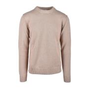 Alpha Studio Round-neck Knitwear Beige, Herr