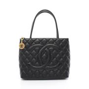 Chanel Vintage Pre-owned Tyg chanel-vskor Black, Dam