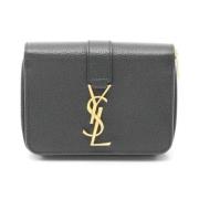 Saint Laurent Vintage Pre-owned Laeder plnbcker Black, Dam