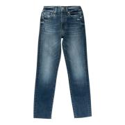 7 For All Mankind Slim Fit Denim Ankel Jeans Blue, Herr