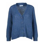 Gran Sasso Alpaca Blend Cardigan Blue, Dam