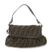 Fendi Vintage Pre-owned Canvas axelremsvskor Brown, Dam