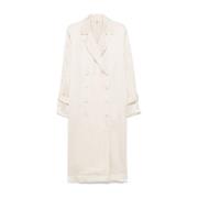 TotêMe Pärla Satin Trench Klänning White, Dam