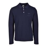 Aeronautica Militare Militärstil Bomullspolo Blue, Herr