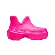 Crocs Fuchsia Stomp Shorty Stövlar Pink, Dam