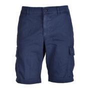 Mason's Bomull Bermuda Shorts Blue, Herr