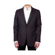 Made in Italia Brun Jungfru Blazer av Ren Ull Brown, Herr