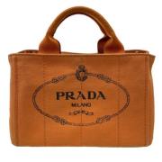 Prada Vintage Pre-owned Canvas prada-vskor Orange, Dam