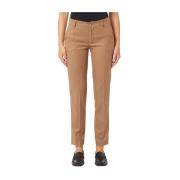 Manila Grace Brun Slim Fit Chino Byxor Brown, Dam