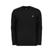 Lyle & Scott Axeldetalj Crew Sweater Black, Herr