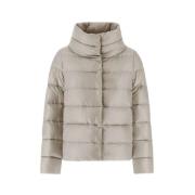 Herno Nylon Cape med Gäsdunfyllning Beige, Dam