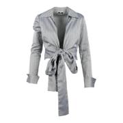 Elisabetta Franchi Bomullsskjorta med stil Gray, Dam