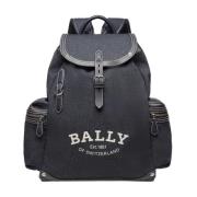 Bally Denim och läder ryggsäck Blue, Herr