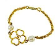 Chanel Vintage Pre-owned Tyg armband Yellow, Dam