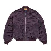 Alpha Industries Brun Bomberjacka med Ribbade Detaljer Brown, Herr