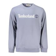 Timberland Blå Långärmad Sweatshirt med Tryck Blue, Herr