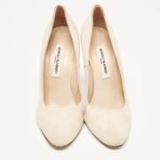 Manolo Blahnik Pre-owned Pre-owned Mocka klackskor Beige, Dam