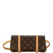 Louis Vuitton Vintage Pre-owned Laeder crossbodyvskor Brown, Dam