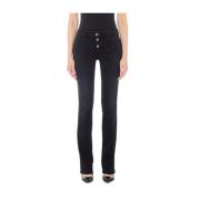 Liu Jo Straight Jeans för Moderna Kvinnor Black, Dam