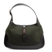 Gucci Vintage Pre-owned Tyg axelremsvskor Green, Dam