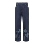 Alanui Straight Jeans Blue, Herr