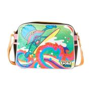 Gola Svart dam crossbody väska med justerbar rem Multicolor, Dam