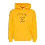 Thrasher Guld Herr Hoodie med Dragsko Huva Yellow, Herr