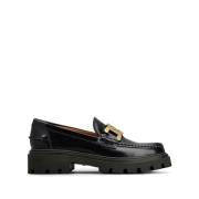 Tod's Svart Läder Kedja Sandaler Black, Dam