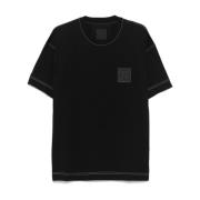 Givenchy Svart Jersey T-shirt med Logopatch Black, Herr