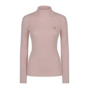 Maison Kitsuné Baby Fox Patch Sweater Kollektion Pink, Dam