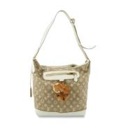 Louis Vuitton Vintage Pre-owned Tyg axelremsvskor Beige, Dam