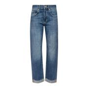 Roy Roger's Hög midja Straight Leg Jeans Blue, Dam