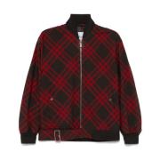 Burberry Röd Vintage Check Zip-Up Skjorta Red, Dam