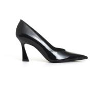 Stuart Weitzman Svart Lack Pump med 85mm Klack Black, Dam