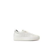 P448 Vita lädersneakers för kvinnor White, Dam