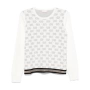 Liu Jo Stiliga Sweaters Kollektion White, Dam